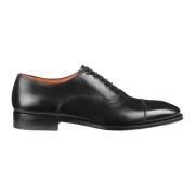 Santoni Eleganta Oxford Snörskor Black, Herr