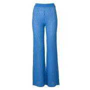 Dodo BAR OR Wide Trousers Blue, Dam