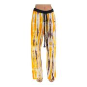 Wales Bonner Straight Trousers Yellow, Dam