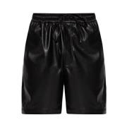 Nanushka Doxxi shorts in vegan Läder Black, Herr