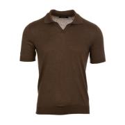 Gran Sasso Polo Shirts Brown, Herr