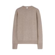 Aspesi Crewnecktröja i Super Geelong-ull Beige, Herr