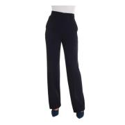 Max Mara Studio Straight Trousers Blue, Dam