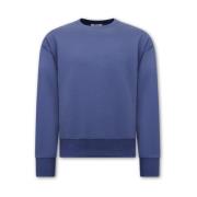 True Rise Basic Oversize Fit Sweatshirt Män Blue, Herr