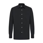 Kiton Svart bomullsskjorta Black, Herr