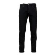 PT Torino Organiska Stretch Denim Tapered Fit Jeans Black, Herr