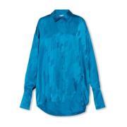 The Attico Diana oversize skjorta Blue, Dam