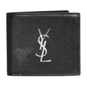 Saint Laurent Lyxig Svart Monogram East/West Plånbok Black, Herr