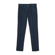 Incotex Italienska Navy Blue Slacks - Premiumkvalitet Blue, Herr