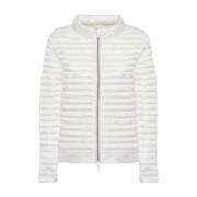 Save The Duck Vit Nylonjacka - Ss23 Kollektion White, Dam