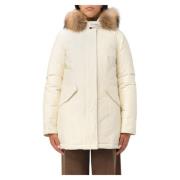 Woolrich Arctic Raccoon Parka Beige, Dam