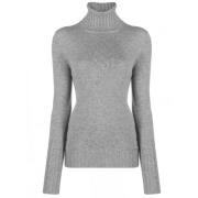 Kiton Cashmere Roll-Neck Jumper Gray, Dam