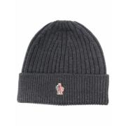 Moncler Broderad Logo Beanie Gray, Herr