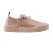 Högl Minimalistiska Lädersneakers Beige, Dam