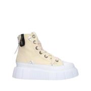 Inuikii Hög Matilda Canvas Sneakers Beige, Dam