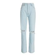 Re/Done Straight Jeans Blue, Dam