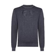 Peuterey Blå Acid-Färgad Merino Tricot Tröja Blue, Herr