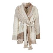 Alanui Talking Glacier Cardigan Beige, Dam