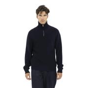 Officine Générale Zip-Up Jersey Officine Generale Blue, Herr