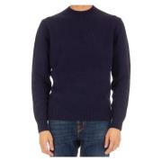 Drumohr Round-neck Knitwear Blue, Herr