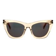 Saint Laurent New Wave SL 214 Kate Solglasögon Beige, Dam