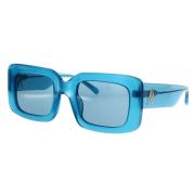 The Attico Linda Farrow Jorja Oversized Solglasögon Blue, Dam