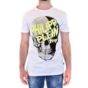 Philipp Plein T-shirt med skalle-tryck White, Herr