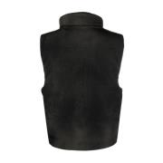 032c Brun Logo Down Vest Sweater Black, Dam