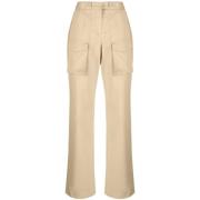 Ermanno Scervino Beige Högmidjade Cargobyxor Beige, Dam