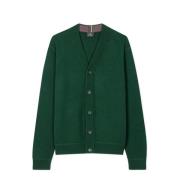 PS By Paul Smith Stilfull Cardigan för Män Green, Herr