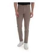 Kiton Stiliga Slim-Fit Denim Jeans Beige, Herr