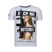 Local Fanatic Young Rich Famous Rhinestone - Man T shirt - 13-6234K Wh...