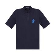 JW Anderson Navy Logo Polo Shirt Blue, Herr