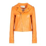 Silvian Heach Denim Läderjacka Orange, Dam