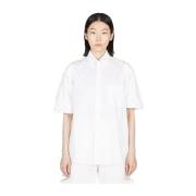 MM6 Maison Margiela Skjorta i poplin av bomull White, Dam