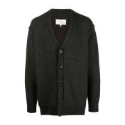 Maison Margiela Lyxig Stickad Drop-Shoulder Cardigan Gray, Herr