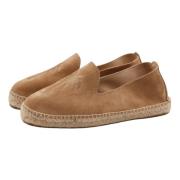 Manebí Tvättade beige espadriller med broderat motiv Beige, Herr