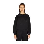 Moncler Sweatshirt med präglad logotyp Black, Dam