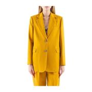 Liu Jo Klassisk Enknapp Blazer Yellow, Dam