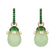 Chantecler Earrings Green, Dam