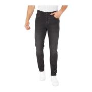 True Rise Stretch Regular Fit Jeans Byxor - Dp17 Gray, Herr