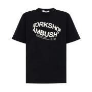 Ambush Kräm Logo Print T-shirt Black, Dam