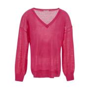 Ballantyne V-neck Knitwear Pink, Dam