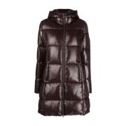 Save The Duck Hooded Puffer Coat Brown, Dam