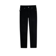 Zadig & Voltaire Svarta Denim Färgade Byxor Black, Dam