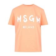 Msgm T-Shirts Orange, Dam