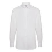 Boggi Milano Stretch P.Point D.Cuff Windsor Krage Skjorta Slim F White...