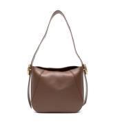 Lanvin Melodie Läder Axelremsväska Brown, Dam