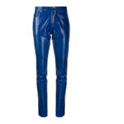 Saint Laurent Smal passform högmidjade jeans Blue, Dam