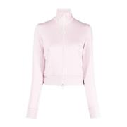 Courrèges Rosa Aw23 Dragkedja Sweatshirt Pink, Dam